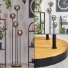 hofstein Gastor Lampadaire Bois foncé, Noir, 4 lumières* Lampes Modernes