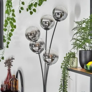 hofstein Gastor Lampadaire Chrome, Clair, Fumé, 5 lumières* Lampes Modernes