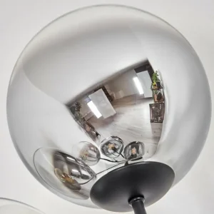 hofstein Gastor Lampadaire Chrome, Clair, Fumé, 5 lumières* Lampes Modernes
