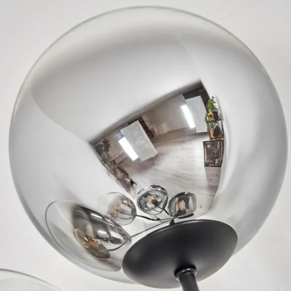 hofstein Gastor Lampadaire Chrome, Clair, Fumé, 5 lumières* Lampes Modernes