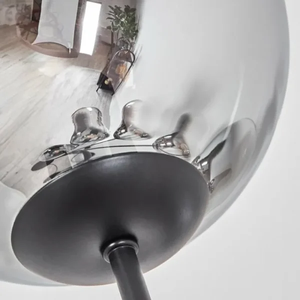 hofstein Gastor Lampadaire Chrome, Clair, Fumé, 6 lumières* Lampes Modernes