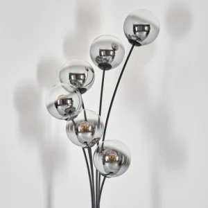 hofstein Gastor Lampadaire Chrome, Clair, Fumé, 6 lumières* Lampes Modernes