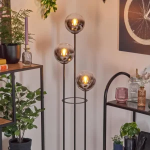 hofstein Gastor Lampadaire Noir, 3 lumières* Lampes Modernes
