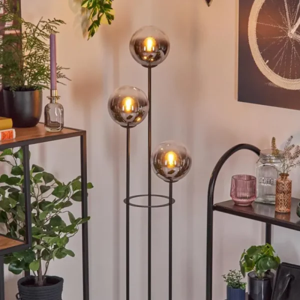 hofstein Gastor Lampadaire Noir, 3 lumières* Lampes Modernes