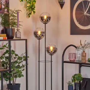 hofstein Gastor Lampadaire Noir, 3 lumières* Lampes Modernes