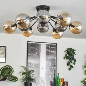 hofstein Gastor Plafonnier 91 cm Ambre, Fumé, 12 lumières* Lampes Modernes