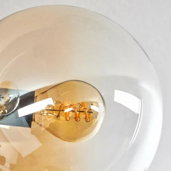 hofstein Gastor Plafonnier 74 cm Ambre, 6 lumières* Lampes En Verre