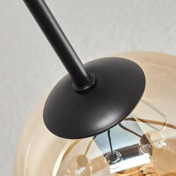 hofstein Gastor Plafonnier 74 cm Ambre, 6 lumières* Lampes En Verre