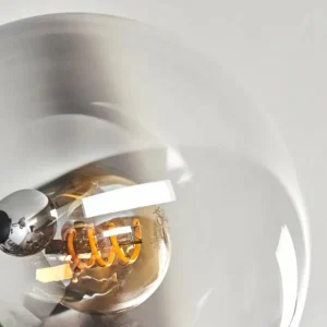 hofstein Gastor Plafonnier 74 cm Chrome, Clair, Fumé, 6 lumières* Lampes Modernes