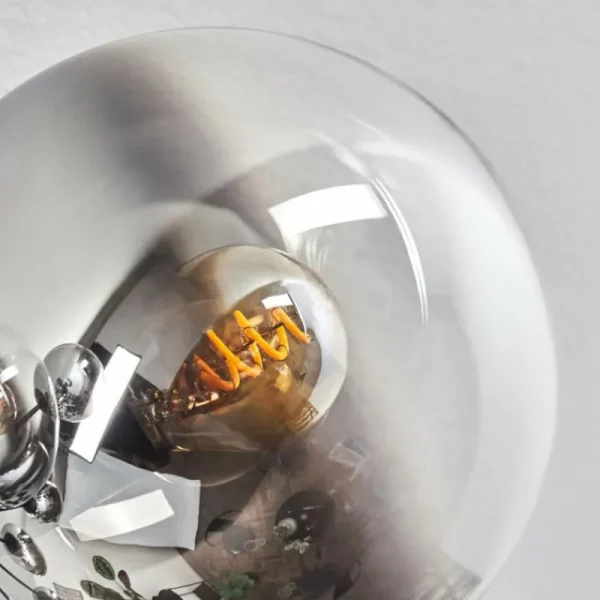 hofstein Gastor Plafonnier 83 cm Chrome, Clair, 10 lumières* Lampes En Verre