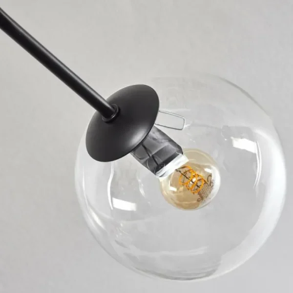 hofstein Gastor Plafonnier 74 cm Clair, 6 lumières* Lampes En Verre