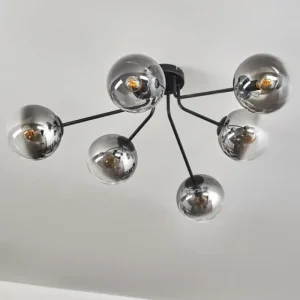 hofstein Gastor Plafonnier 74 cm Clair, Fumé, 6 lumières* Lampes Modernes