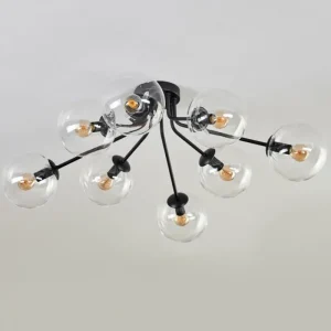 hofstein Gastor Plafonnier 87 cm Clair, 8 lumières* Lampes En Verre