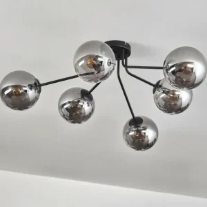 hofstein Gastor Plafonnier 74 cm Fumé, 6 lumières* Lampes Modernes