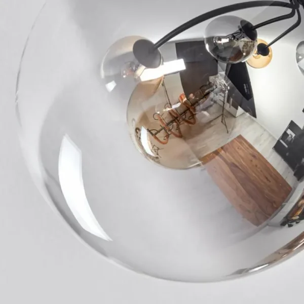 hofstein Gastor Plafonnier 87 cm Noir, 8 lumières* Lampes Modernes