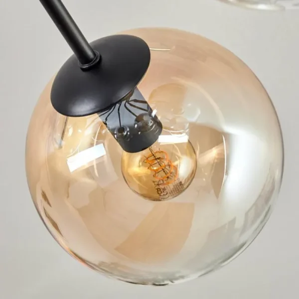 hofstein Gastor Plafonnier 87 cm Noir, 8 lumières* Lampes Modernes
