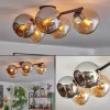 hofstein Gastor Plafonnier, Boule lumineuse Ambre, Chrome, Fumé, 5 lumières* Lampes Modernes