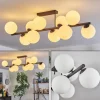 hofstein Gastor Plafonnier, Boule lumineuse Blanc, 10 lumières* Lampes En Verre