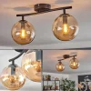 hofstein Gastor Plafonnier, Boule lumineuse Ambre, 2 lumières* Lampes En Verre
