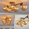 hofstein Gastor Plafonnier, Boule lumineuse Ambre, 5 lumières* Lampes En Verre