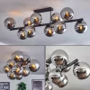 hofstein Gastor Plafonnier, Boule lumineuse Chrome, Fumé, 10 lumières* Lampes Modernes