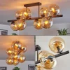 hofstein Gastor Plafonnier, Boule lumineuse Ambre, 8 lumières* Lampes En Verre