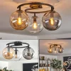 hofstein Gastor Plafonnier, Boule lumineuse 37 cm Ambre, Clair, Fumé, 3 lumières* Lampes Modernes