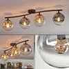 hofstein Gastor Plafonnier, Boule lumineuse Ambre, Clair, Fumé, 4 lumières* Lampes Modernes