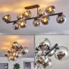 hofstein Gastor Plafonnier, Boule lumineuse Chrome, Clair, Fumé, 10 lumières* Lampes Modernes