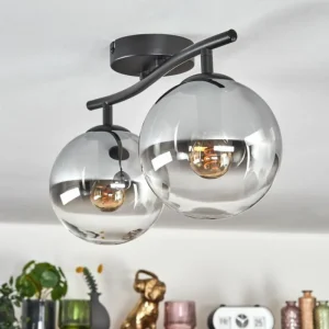 hofstein Gastor Plafonnier, Boule lumineuse Clair, Fumé, 2 lumières* Lampes Modernes