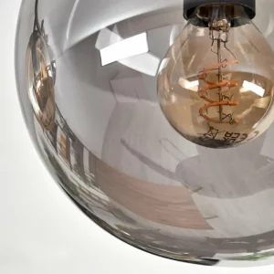 hofstein Gastor Plafonnier, Boule lumineuse Ambre, Fumé, 6 lumières* Lampes Modernes