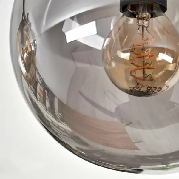 hofstein Gastor Plafonnier, Boule lumineuse Ambre, Fumé, 6 lumières* Lampes Modernes
