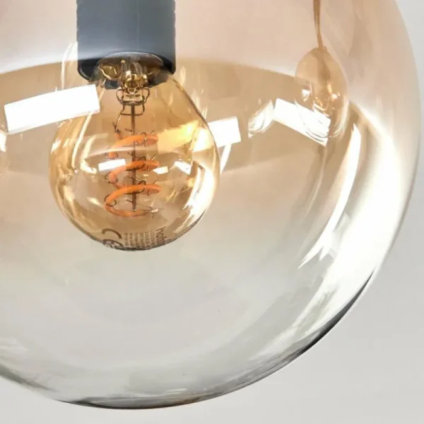 hofstein Gastor Plafonnier, Boule lumineuse Ambre, Clair, 6 lumières* Lampes En Verre
