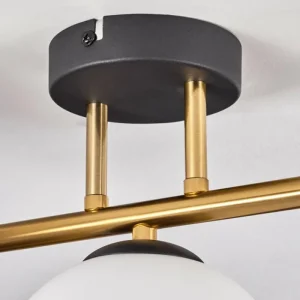 hofstein Gastor Plafonnier, Boule lumineuse 42 cm Or, Noir, 3 lumières* Lampes En Verre