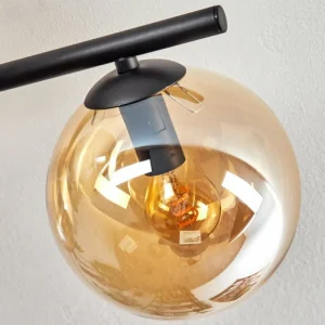 hofstein Gastor Plafonnier, Boule lumineuse Ambre, 5 lumières* Lampes En Verre