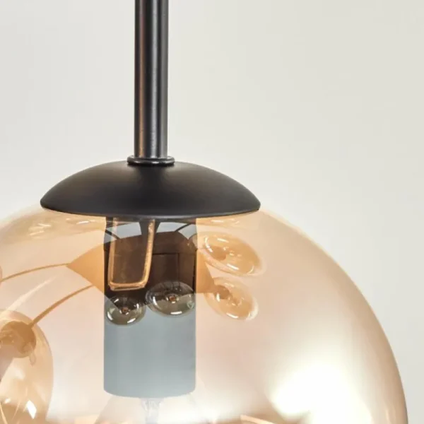 hofstein Gastor Plafonnier, Boule lumineuse Ambre, Clair, 9 lumières* Lampes En Verre