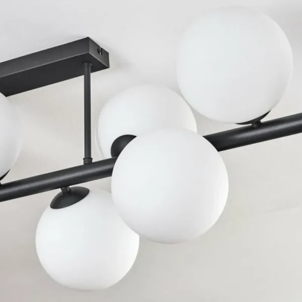 hofstein Gastor Plafonnier, Boule lumineuse Blanc, 10 lumières* Lampes En Verre