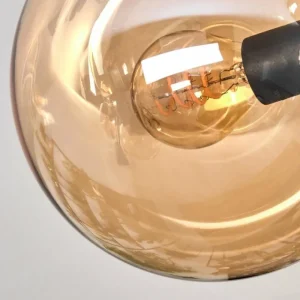hofstein Gastor Plafonnier, Boule lumineuse Ambre, 8 lumières* Lampes En Verre