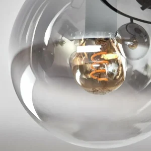 hofstein Gastor Plafonnier, Boule lumineuse Clair, Fumé, 3 lumières* Lampes Modernes