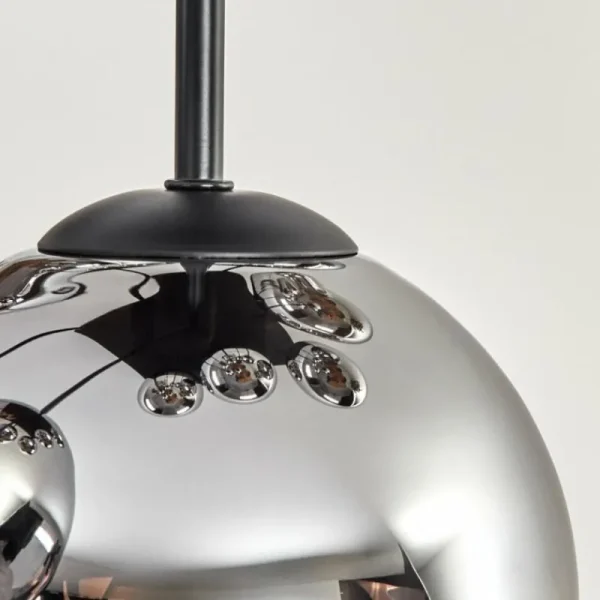 hofstein Gastor Plafonnier, Boule lumineuse Chrome, Fumé, 9 lumières* Lampes Modernes