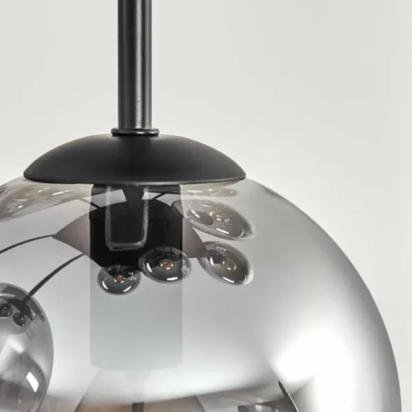 hofstein Gastor Plafonnier, Boule lumineuse Clair, Fumé, 9 lumières* Lampes Modernes