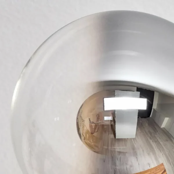hofstein Gastor Plafonnier, Boule lumineuse Chrome, Clair, Fumé, 8 lumières* Lampes Modernes