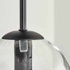 hofstein Gastor Plafonnier, Boule lumineuse Ambre, Clair, Fumé, 9 lumières* Lampes Modernes