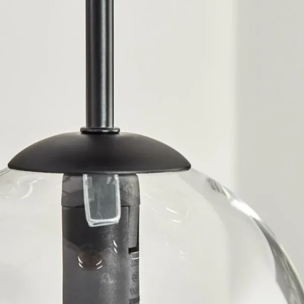 hofstein Gastor Plafonnier, Boule lumineuse Ambre, Clair, Fumé, 9 lumières* Lampes Modernes