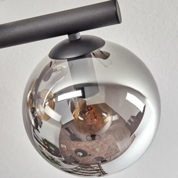 hofstein Gastor Plafonnier, Boule lumineuse Ambre, Clair, Fumé, 10 lumières* Lampes Modernes