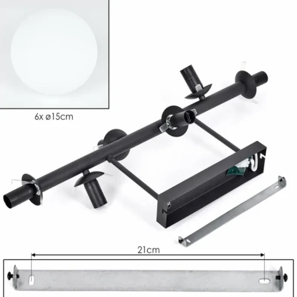 hofstein Gastor Plafonnier, Boule lumineuse Blanc, 6 lumières* Lampes En Verre