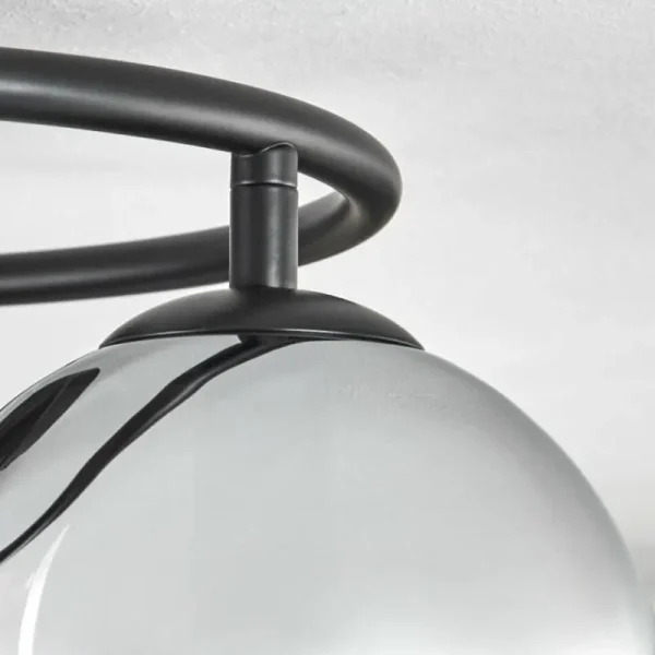 hofstein Gastor Plafonnier, Boule lumineuse 37 cm Chrome, Clair, Fumé, 3 lumières* Lampes Modernes