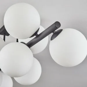 hofstein Gastor Plafonnier, Boule lumineuse Blanc, 10 lumières* Lampes En Verre