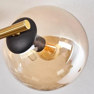 hofstein Gastor Plafonnier, Boule lumineuse 42 cm Or, Noir, 3 lumières* Lampes En Verre