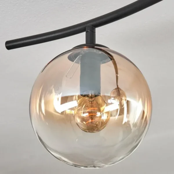 hofstein Gastor Plafonnier, Boule lumineuse Ambre, Clair, 6 lumières* Lampes En Verre